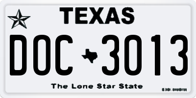 TX license plate DOC3013