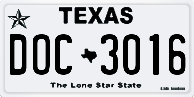 TX license plate DOC3016