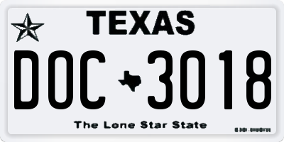 TX license plate DOC3018