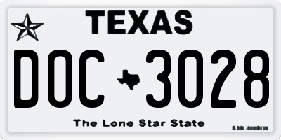 TX license plate DOC3028