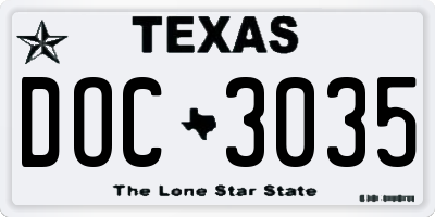 TX license plate DOC3035