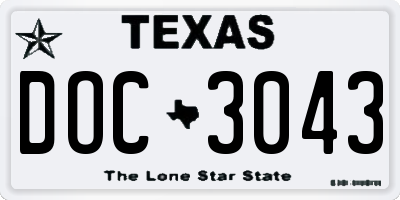 TX license plate DOC3043
