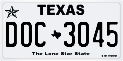 TX license plate DOC3045