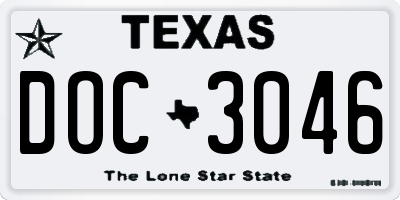 TX license plate DOC3046