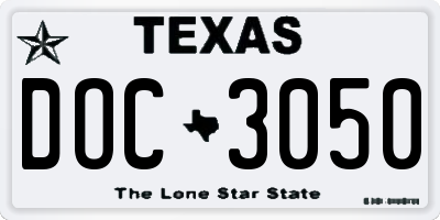 TX license plate DOC3050