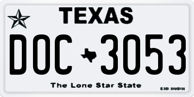 TX license plate DOC3053