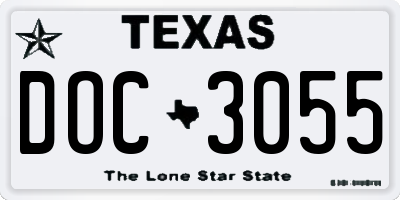 TX license plate DOC3055