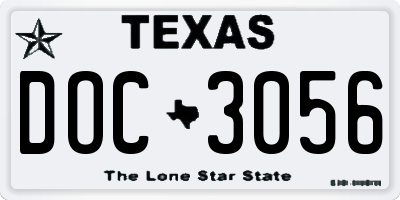 TX license plate DOC3056