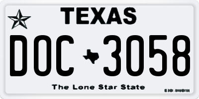 TX license plate DOC3058