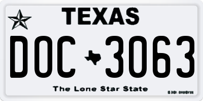 TX license plate DOC3063