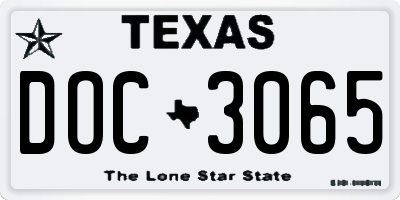 TX license plate DOC3065