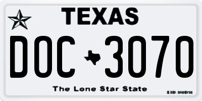 TX license plate DOC3070