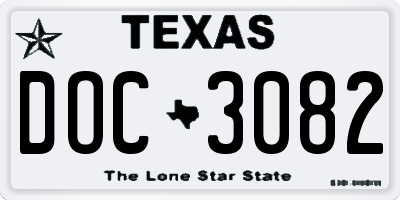 TX license plate DOC3082