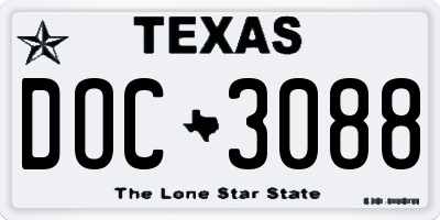 TX license plate DOC3088
