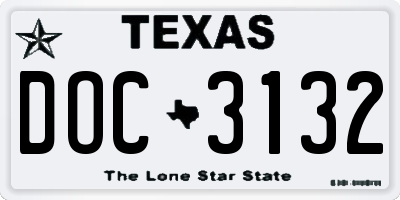 TX license plate DOC3132