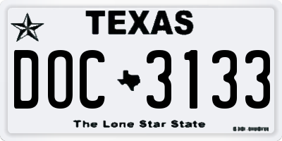 TX license plate DOC3133