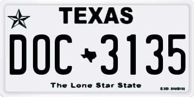 TX license plate DOC3135