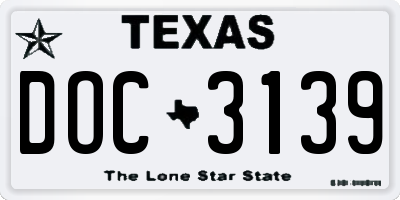 TX license plate DOC3139