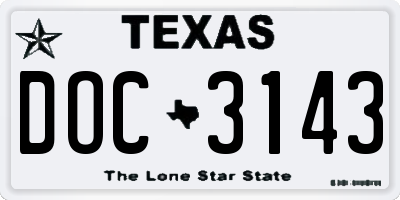 TX license plate DOC3143