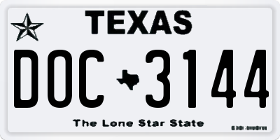 TX license plate DOC3144