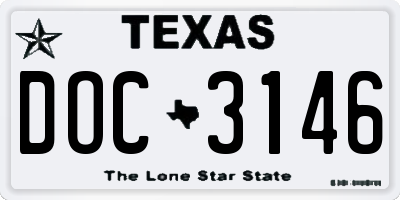 TX license plate DOC3146