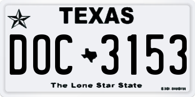 TX license plate DOC3153