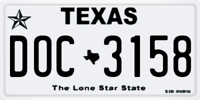 TX license plate DOC3158