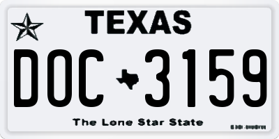 TX license plate DOC3159
