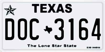 TX license plate DOC3164