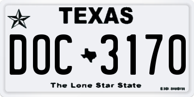 TX license plate DOC3170