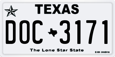TX license plate DOC3171