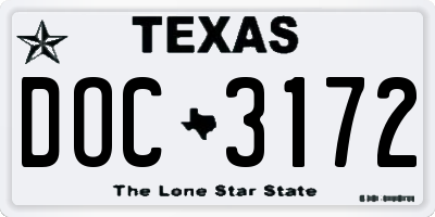 TX license plate DOC3172