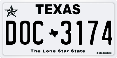 TX license plate DOC3174