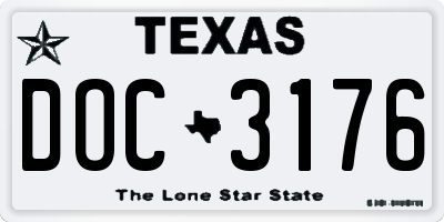 TX license plate DOC3176