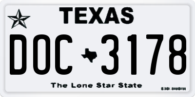 TX license plate DOC3178