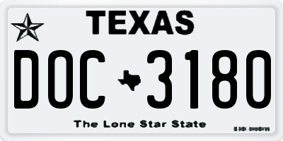 TX license plate DOC3180