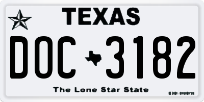 TX license plate DOC3182