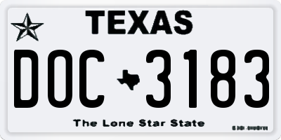 TX license plate DOC3183
