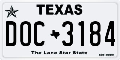 TX license plate DOC3184