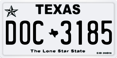 TX license plate DOC3185