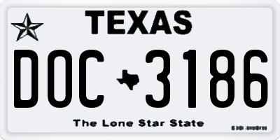 TX license plate DOC3186