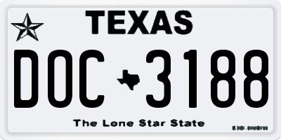 TX license plate DOC3188