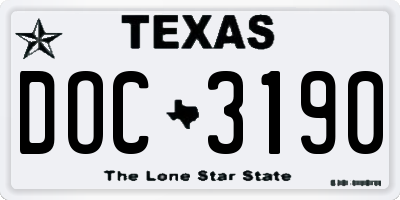 TX license plate DOC3190