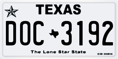 TX license plate DOC3192