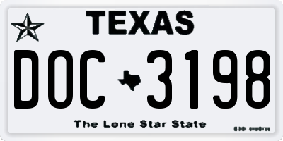 TX license plate DOC3198