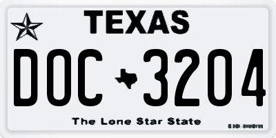 TX license plate DOC3204