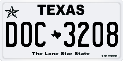 TX license plate DOC3208