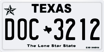 TX license plate DOC3212