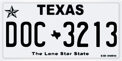 TX license plate DOC3213