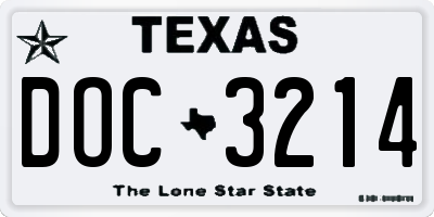 TX license plate DOC3214